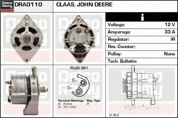DELCO REMY DRA 0110