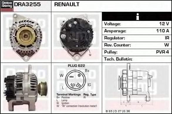 DELCO REMY DRA3255