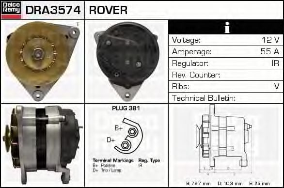 DELCO REMY DRA3574