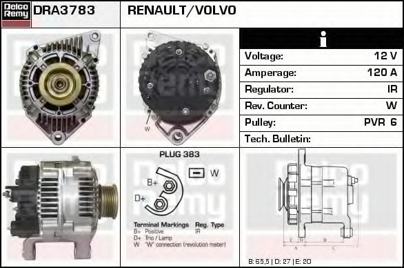 DELCO REMY DRA3783