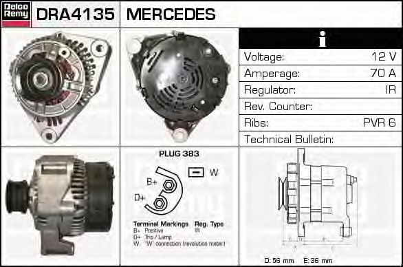 DELCO REMY DRA4135