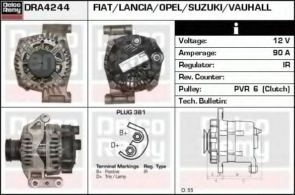 DELCO REMY DRA4244