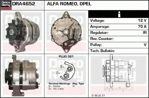 DELCO REMY DRA4652