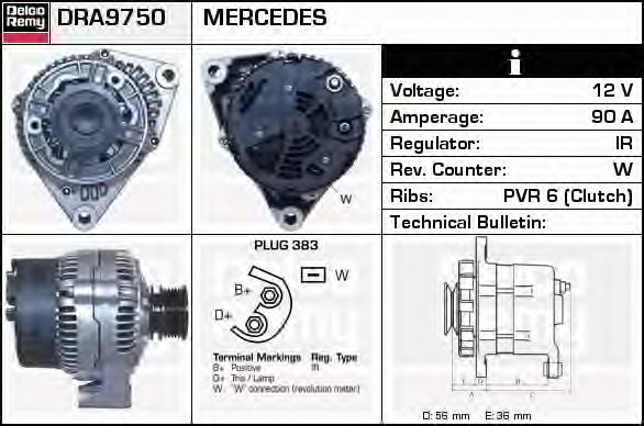 DELCO REMY DRA9750