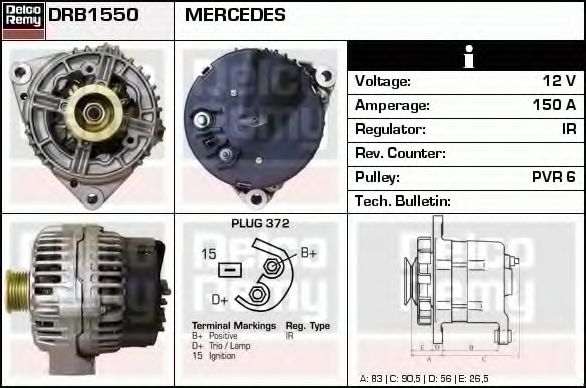 DELCO REMY DRB1550