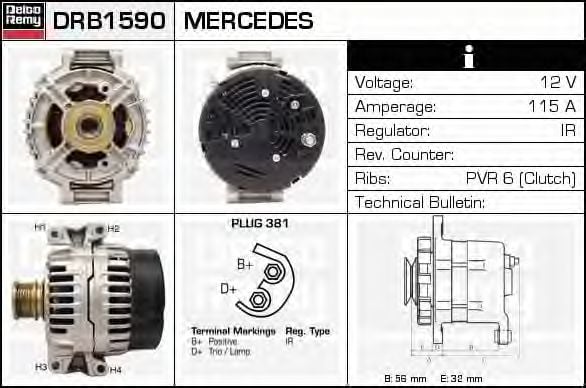DELCO REMY DRB1590