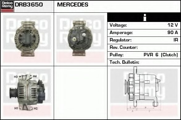 DELCO REMY DRB3650