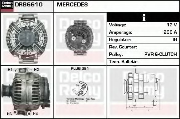 DELCO REMY DRB6610