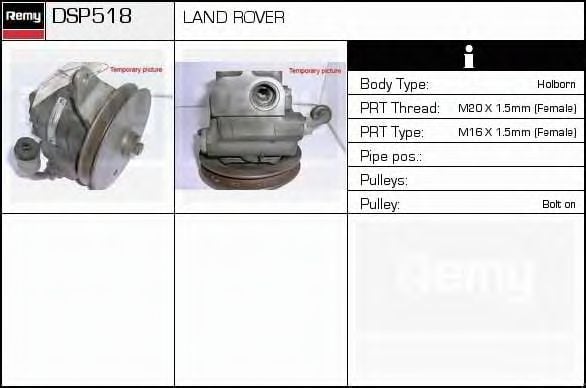 DSP518 DELCO REMY Hydraulic Pump, steering system