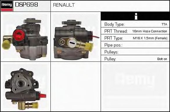 DSP698 DELCO+REMY Hydraulic Pump, steering system