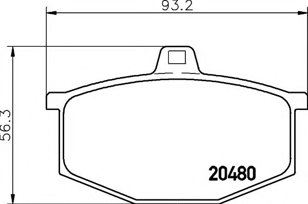 T0296 PAGID Brake Pad Set, disc brake