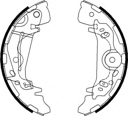 H1766 PAGID Brake System Brake Shoe Set