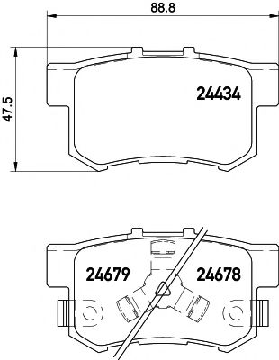 T1767 PAGID Brake Pad Set, disc brake