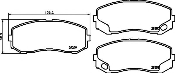 C7004 PAGID Brake System Brake Pad Set, disc brake