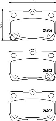 T1903 PAGID Brake Pad Set, disc brake