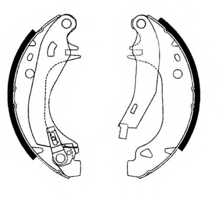 H1176 PAGID Brake System Brake Shoe Set