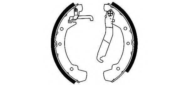 H8745 PAGID Brake System Brake Shoe Set