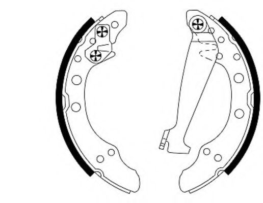 H8720 PAGID Brake System Brake Shoe Set