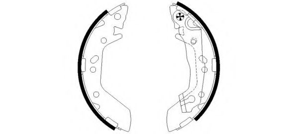 H9550 PAGID Brake System Brake Shoe Set
