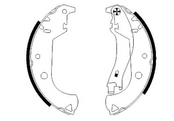 H9585 PAGID Brake System Brake Shoe Set