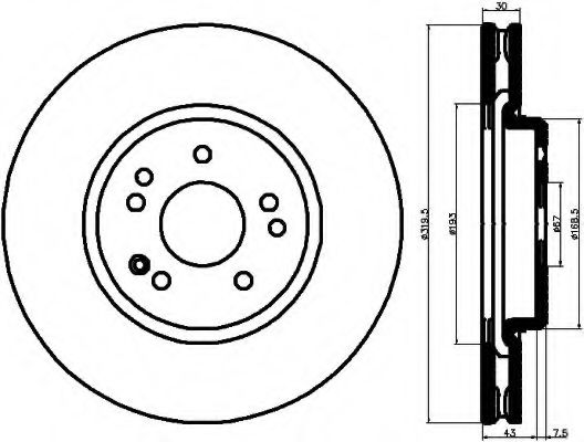 52130 PAGID Brake System Brake Disc