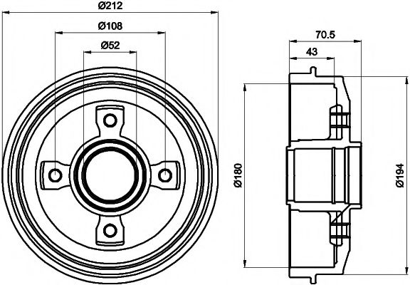 62501 PAGID Тормозная система Тормозной барабан