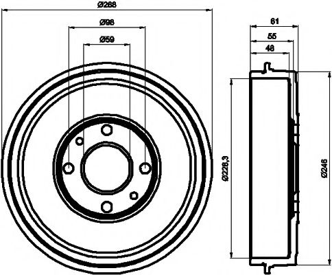 60904 PAGID Тормозная система Тормозной барабан