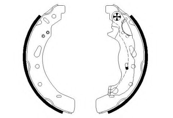 H1725 PAGID Brake System Brake Shoe Set