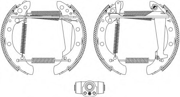 R0525 PAGID Brake System Brake Shoe Set