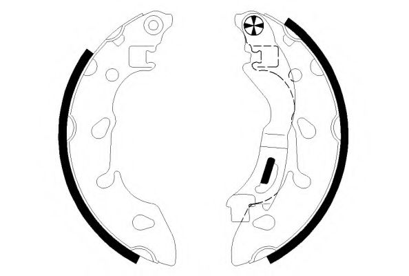 H1801 PAGID Brake System Brake Shoe Set