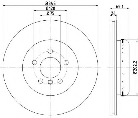 65150 PAGID Тормозная система Тормозной диск