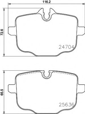 T2558 PAGID Brake Pad Set, disc brake