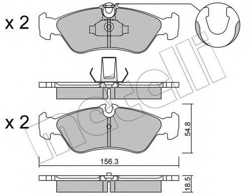 22-0311-1 METELLI Brake System Brake Pad Set, disc brake