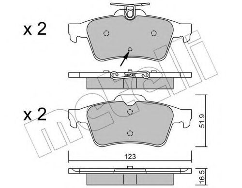 22-0337-2 METELLI Brake System Brake Pad Set, disc brake