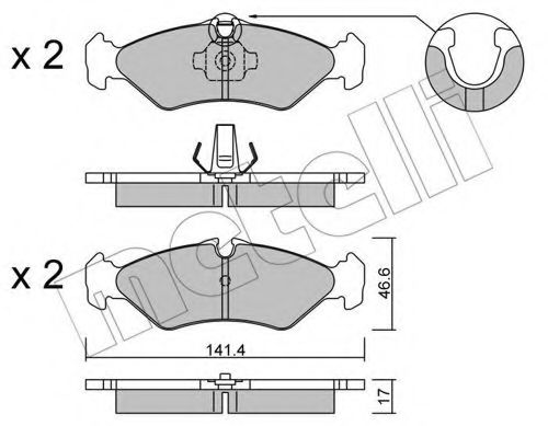 22-0571-1 METELLI Brake System Brake Pad Set, disc brake