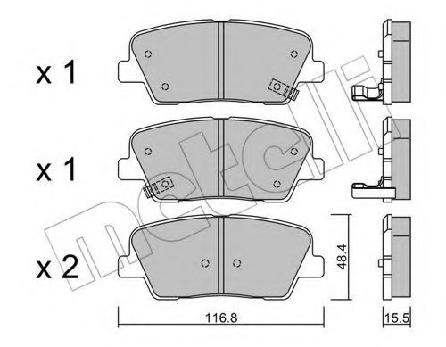 22-0901-0 METELLI Brake System Brake Pad Set, disc brake
