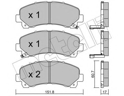 22-0902-0 METELLI Brake Pad Set, disc brake