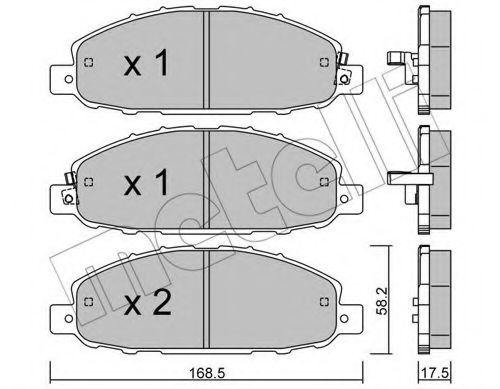 22-0904-0 METELLI Brake System Brake Pad Set, disc brake