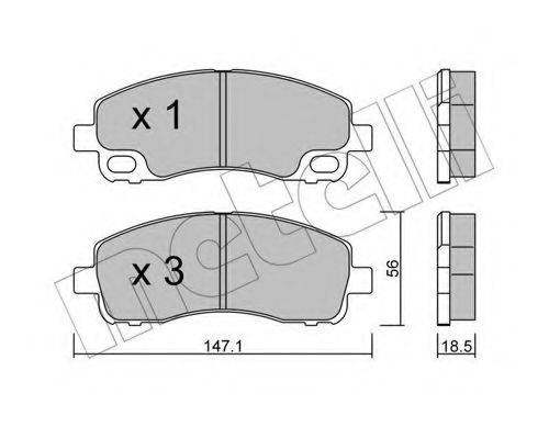 22-0911-0 METELLI Brake System Brake Pad Set, disc brake