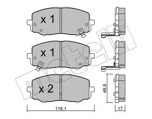 22-0912-0 METELLI Brake System Brake Pad Set, disc brake