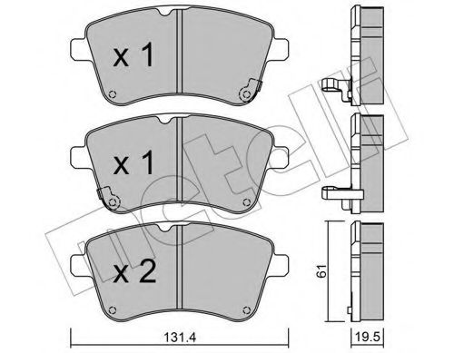 22-0913-0 METELLI Brake System Brake Pad Set, disc brake
