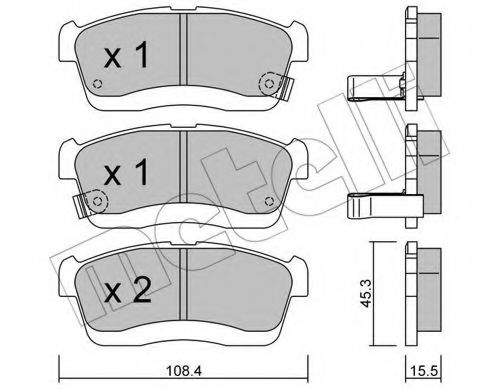 22-0914-0 METELLI Brake Pad Set, disc brake