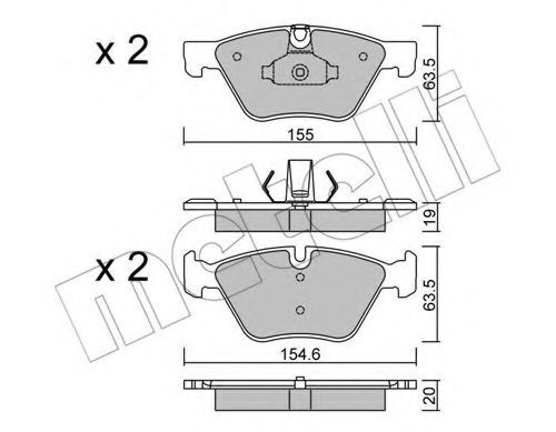 22-0917-0 METELLI Brake Pad Set, disc brake