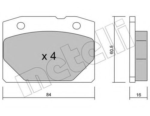 22-0007-0 METELLI Brake System Brake Pad Set, disc brake