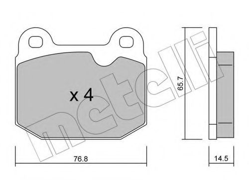 22-0013-3 METELLI Brake Pad Set, disc brake