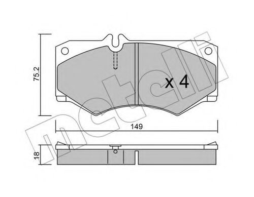 22-0014-0 METELLI Brake System Brake Pad Set, disc brake