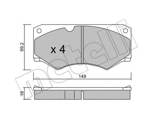 22-0014-4 METELLI Brake System Brake Pad Set, disc brake