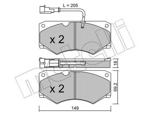 22-0014-7 METELLI Brake System Brake Pad Set, disc brake