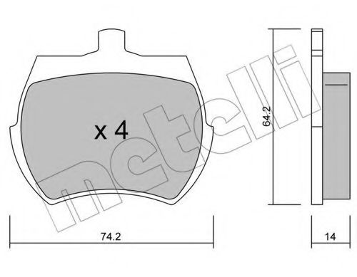 22-0019-0 METELLI Brake System Brake Pad Set, disc brake