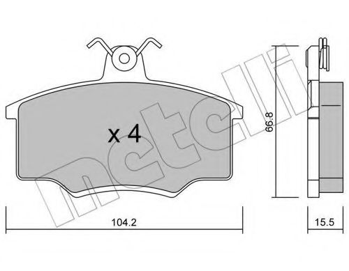 22-0024-1 METELLI Brake Pad Set, disc brake